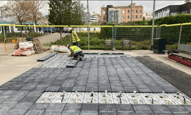 Barcelona installs Spain’s first solar energy pavement