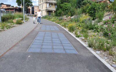 Solar cycle path: ride your bike on PLATIO solar pavement